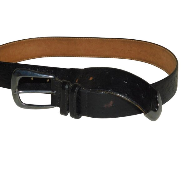 Saks Fifth Avenue Ostrich Grain Leather Belt main image 6